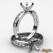 Round Diamond Engagement Ring Channel Setting 18k White Gold Wedding Band 0.31Ct - javda.com 