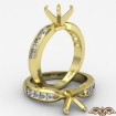 Round Diamond Engagement Ring Channel Setting 18k Yellow Gold Wedding Band 0.31Ct - javda.com 