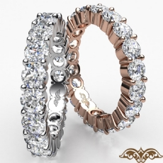 Women's Eternity Wedding Band 14k White Gold Shared Prong Diamond Ring 2Ct