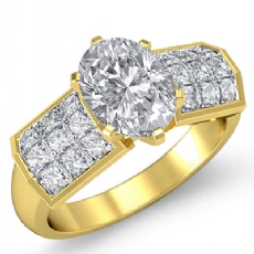 Invisible 4 Prong Setting diamond Hot Deals 18k Gold Yellow