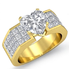 Sidestone Invisible Set Shank diamond Hot Deals 14k Gold Yellow