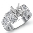 1.96Ct Diamond Engagement Women Ring 14k White Gold Princess Invisible Semi Mount - javda.com 