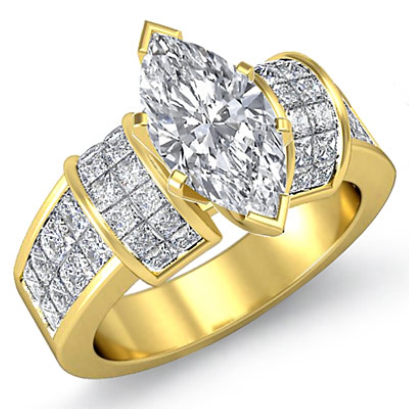  diamond Ring 14k Gold Yellow