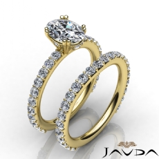 Prong Setting Classic Bridal diamond Ring 14k Gold Yellow