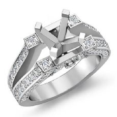 0.71Ct. Round Diamond Women's Engagement Ring Setting 14k White Gold Semi Mount