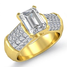 Sidestone Invisible Set diamond Hot Deals 18k Gold Yellow