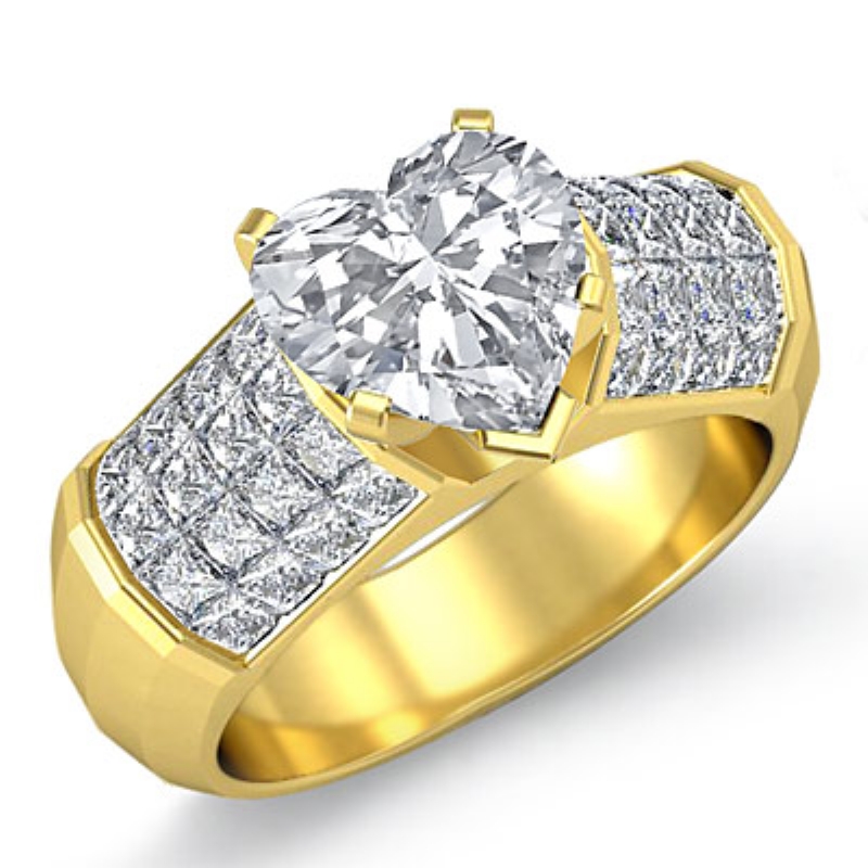 Sidestone Invisible Set diamond Hot Deals 18k Gold Yellow