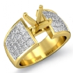 1.74Ct Diamond Engagement Women's Ring Princess Invisible Setting 14k Yellow Gold Semi Mount - javda.com 