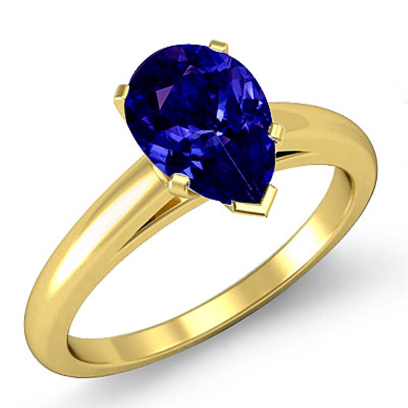  Pear diamond  Ring in 18k Gold Yellow