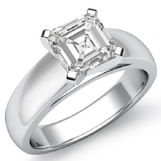 Dome Cathedral Solitaire diamond  14k Gold White