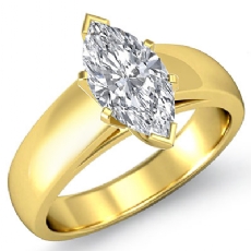 Dome Cathedral Solitaire diamond  14k Gold Yellow