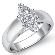 Dome Cathedral Solitaire diamond  18k Gold White