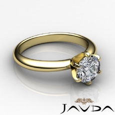Six Prong Solitaire diamond Ring 14k Gold Yellow