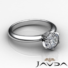 Six Prong Solitaire diamond Ring Platinum 950