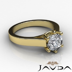 6 Prong Trellis Solitaire diamond Ring 14k Gold Yellow