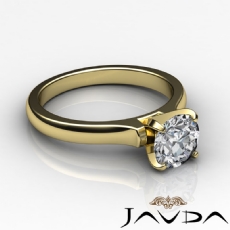 Dome 4 Prong Solitaire diamond  18k Gold Yellow