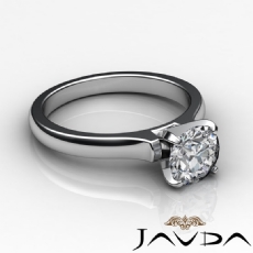 Dome 4 Prong Solitaire diamond Ring 18k Gold White
