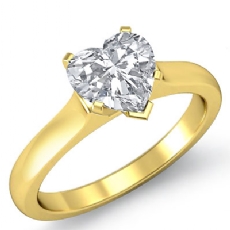 Dome 4 Prong Solitaire diamond Ring 14k Gold Yellow