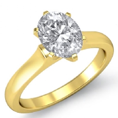 Dome 4 Prong Solitaire diamond  14k Gold Yellow