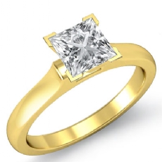 Dome 4 Prong Solitaire diamond  18k Gold Yellow