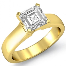 4 Prong Contour Dome solitaire diamond  14k Gold Yellow