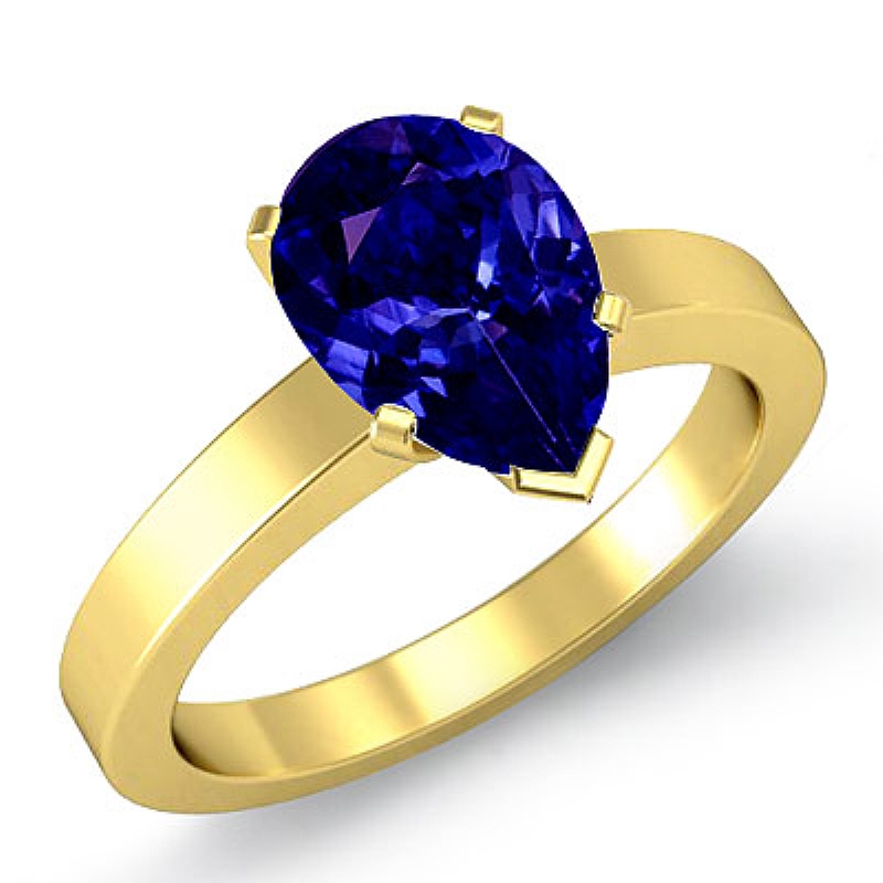  Pear diamond  Ring in 14k Gold Yellow