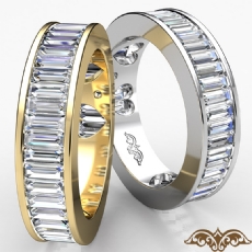 Baguette Channel Set Diamond Womens Eternity Wedding Band 14k Gold Yellow Ring  (3.5Ct. tw.)