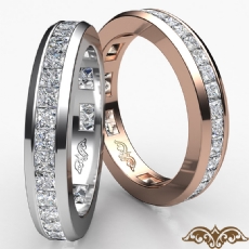 Channel Princess Diamond Wedding Eternity Women Band Platinum 950  (1.3Ct. tw.)