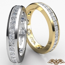 Channel Princess Diamond Wedding Eternity Women Band 14k Gold Yellow  (1.3Ct. tw.)