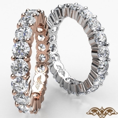 Women's Prong Diamond Ring Eternity Wedding Band 14k Rose Gold  (1.5Ct. tw.)
