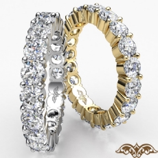 Women's Eternity Wedding Band 14k Gold Yellow Shared Prong Diamond Ring  (2Ct. tw.)