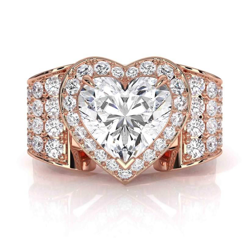  diamond Ring 14k Rose Gold