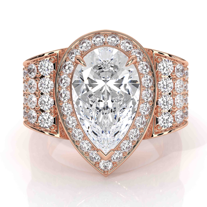  diamond Ring 18k Rose Gold