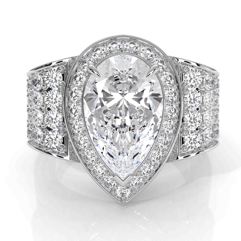  diamond Ring 14k Gold White