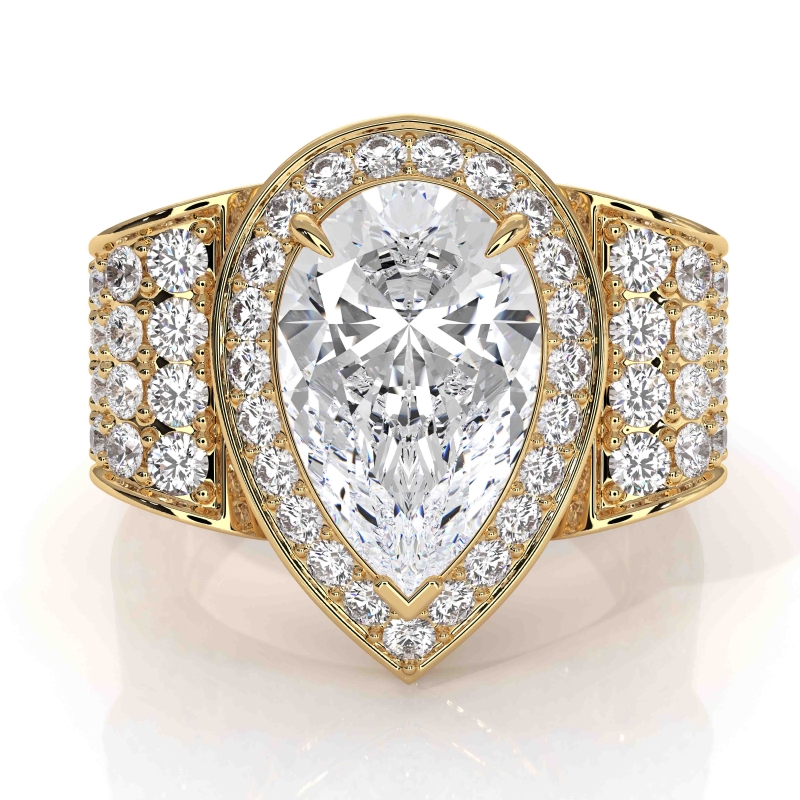  diamond Ring 14k Gold Yellow