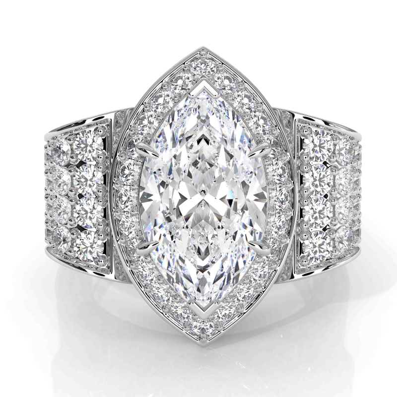  diamond Ring 14k Gold White