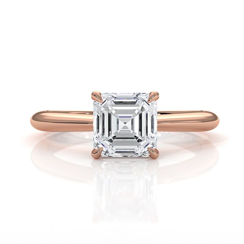  diamond Ring 18k Rose Gold