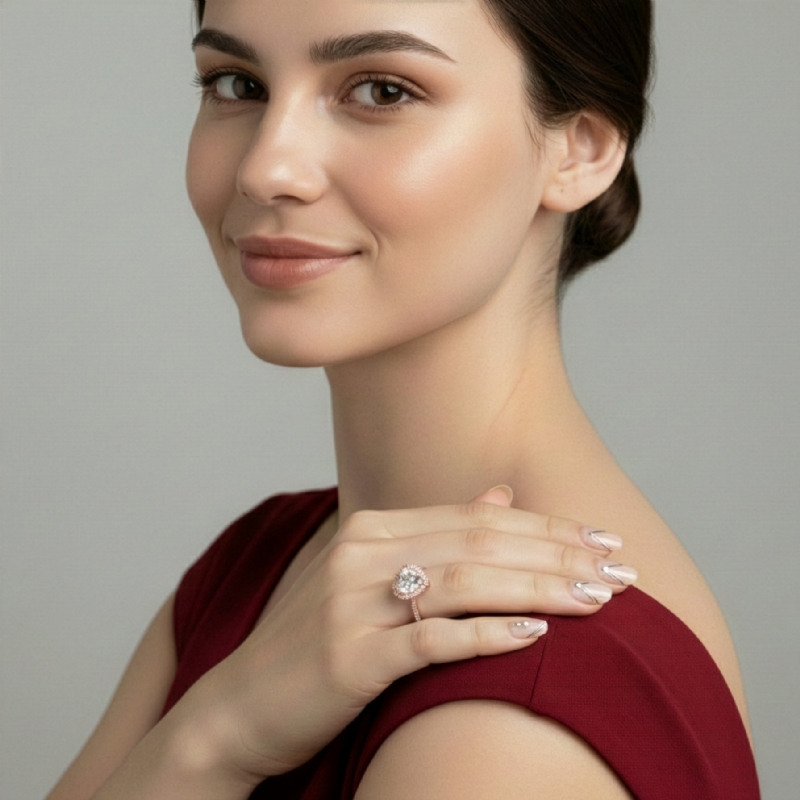  diamond Ring 14k Rose Gold