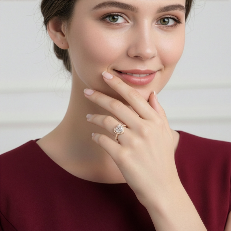  diamond Ring 14k Rose Gold