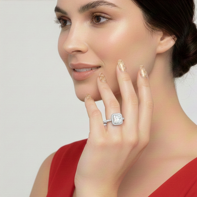  diamond Ring 14k Gold White