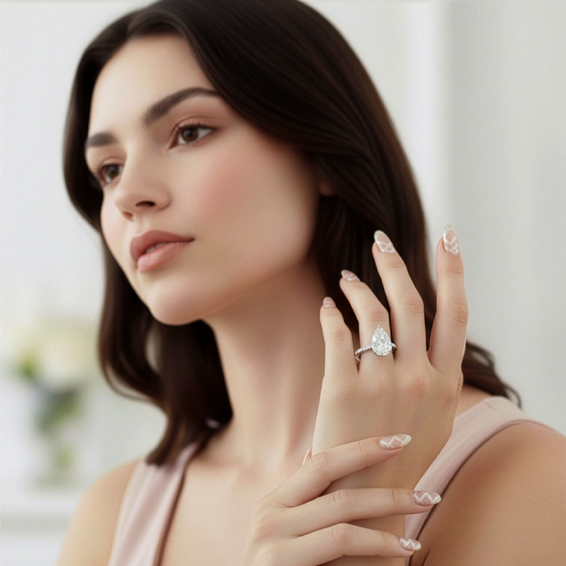  diamond Ring 14k Gold White