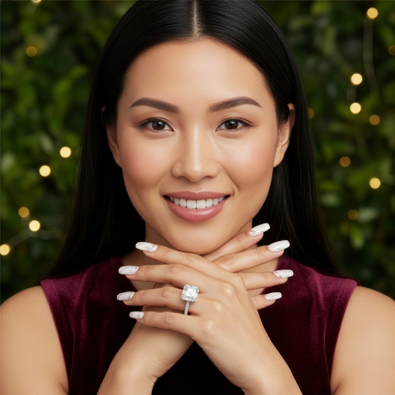  diamond Ring 14k Gold White