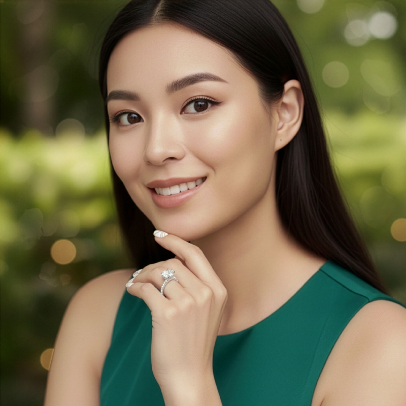  diamond Ring 14k Gold White