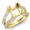 1.4Ct Princess Diamond Engagement Split Shank Ring 18k Yellow Gold Setting - javda.com 