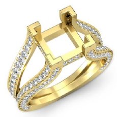 Princess Diamond Engagement Split Shank Ring 18k Gold Yellow Setting (1.4Ct. tw.)