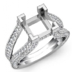 1.4Ct Princess Diamond Engagement Split Shank Ring Platinum 950 Setting - javda.com 