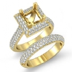 2.9Ct Diamond Engagement Ring Princess Wedding Band 14k Yellow Gold Bridal Set - javda.com 