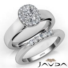 Cathedral Filigree Bridal diamond Ring 14k Gold White