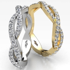 Eternity Wedding Band Women's Ring 14k White Gold Round Diamond 1Ct