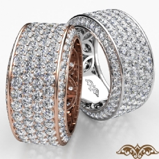 10mm Womens Eternity Pave Diamond Wedding Anniversary Band  14k Rose Gold (3.5Ct. tw.)